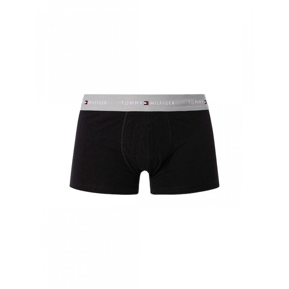 Tommy Hilfiger UM0UM02763-0UC 3p WB Trunk , Ανδρικά μπόξερ Σετ 3 τεμ. ΜΑΥΡΟ