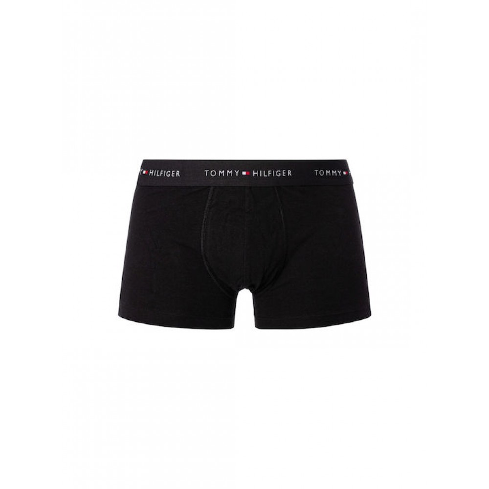 Tommy Hilfiger UM0UM02763-0UC 3p WB Trunk , Ανδρικά μπόξερ Σετ 3 τεμ. ΜΑΥΡΟ