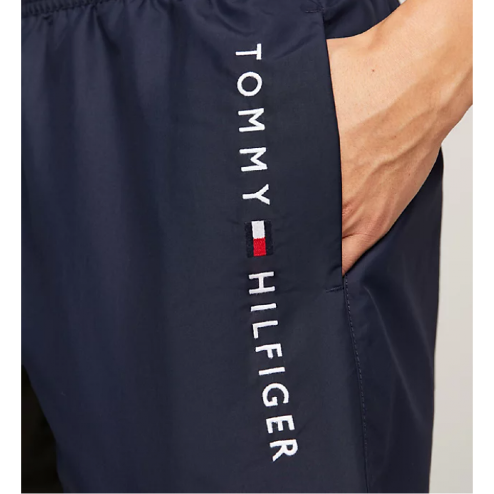 Tommy Hilfiger UM0UM03267-DW5, Plus Size Medium Drawstring Ανδρικό Μαγιό Βερμούδα,  ΜΠΛΕ ΣΚΟΥΡΟ