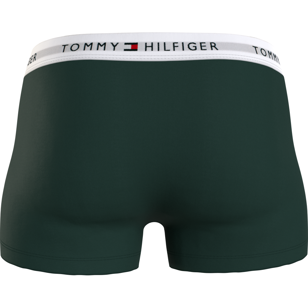 Tommy Hilfiger 3p Trunk UM0UM02761-0XY, Ανδρικά μπόξερ Σετ 3 τεμαχίων με άσπρο λάστιχο, MULTI COLOR