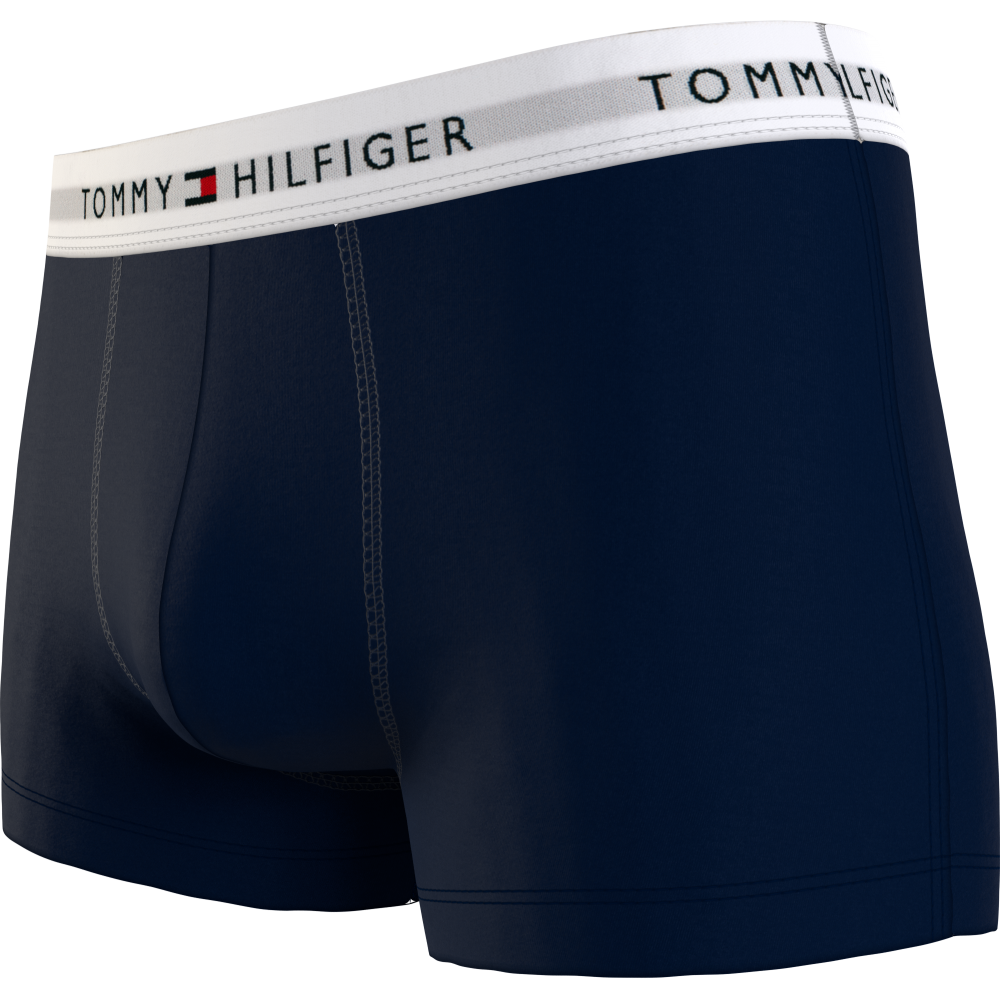 Tommy Hilfiger 3p Trunk UM0UM02761-0XY, Ανδρικά μπόξερ Σετ 3 τεμαχίων με άσπρο λάστιχο, MULTI COLOR