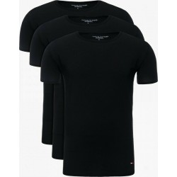 Tommy Hilfiger Premium Essentials 2s87905187-990, 3packs, Στρογγυλή λαιμόκοψη, Κοντό μανίκι ΜΑΥΡΟ