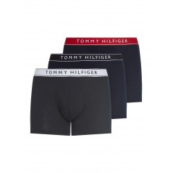 Tommy Hilfiger 3pack TRUNK WB, Ανδρικά Μπόξερ 3τεμ. με εξωτερικό λάστιχο, ΜΠΛΕ ΣΚΟΥΡΟ