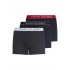 Tommy Hilfiger 3pack TRUNK WB, Ανδρικά Μπόξερ 3τεμ. με εξωτερικό λάστιχο, ΜΠΛΕ ΣΚΟΥΡΟ