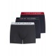 Tommy Hilfiger 3pack TRUNK WB, Ανδρικά Μπόξερ 3τεμ. με εξωτερικό λάστιχο, ΜΠΛΕ ΣΚΟΥΡΟ