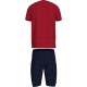 TOMMY HILFIGER UM0UM02319-0U8, Ανδρική Πυτζάμα CN SS SHORT JERSEY SET PRINT, ΜΠΛΕ/KOKKINH