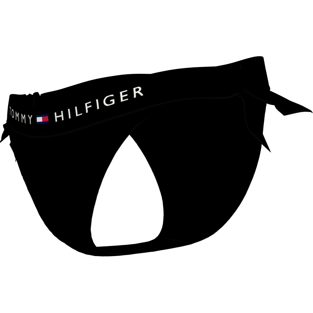 Tommy Hilfiger UW0UW04497-BDS, Γυναικείο Κυλοτάκι Μαγιό Side Tie Cheeky Bikini, ΜΑΥΡΟ