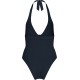 TOMMY HILFIGHER UW0UW05850-C1G, Γυναικείο Ολόσωμο Μαγιό HALTER ONE PIECE, ΜΑΥΡΟ