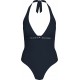 TOMMY HILFIGHER UW0UW05850-C1G, Γυναικείο Ολόσωμο Μαγιό HALTER ONE PIECE, ΜΑΥΡΟ