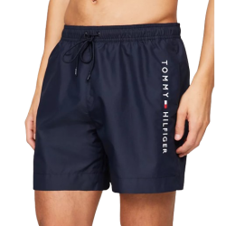 Tommy Hilfiger UM0UM03267-DW5, Plus Size Medium Drawstring Ανδρικό Μαγιό Βερμούδα,  ΜΠΛΕ ΣΚΟΥΡΟ