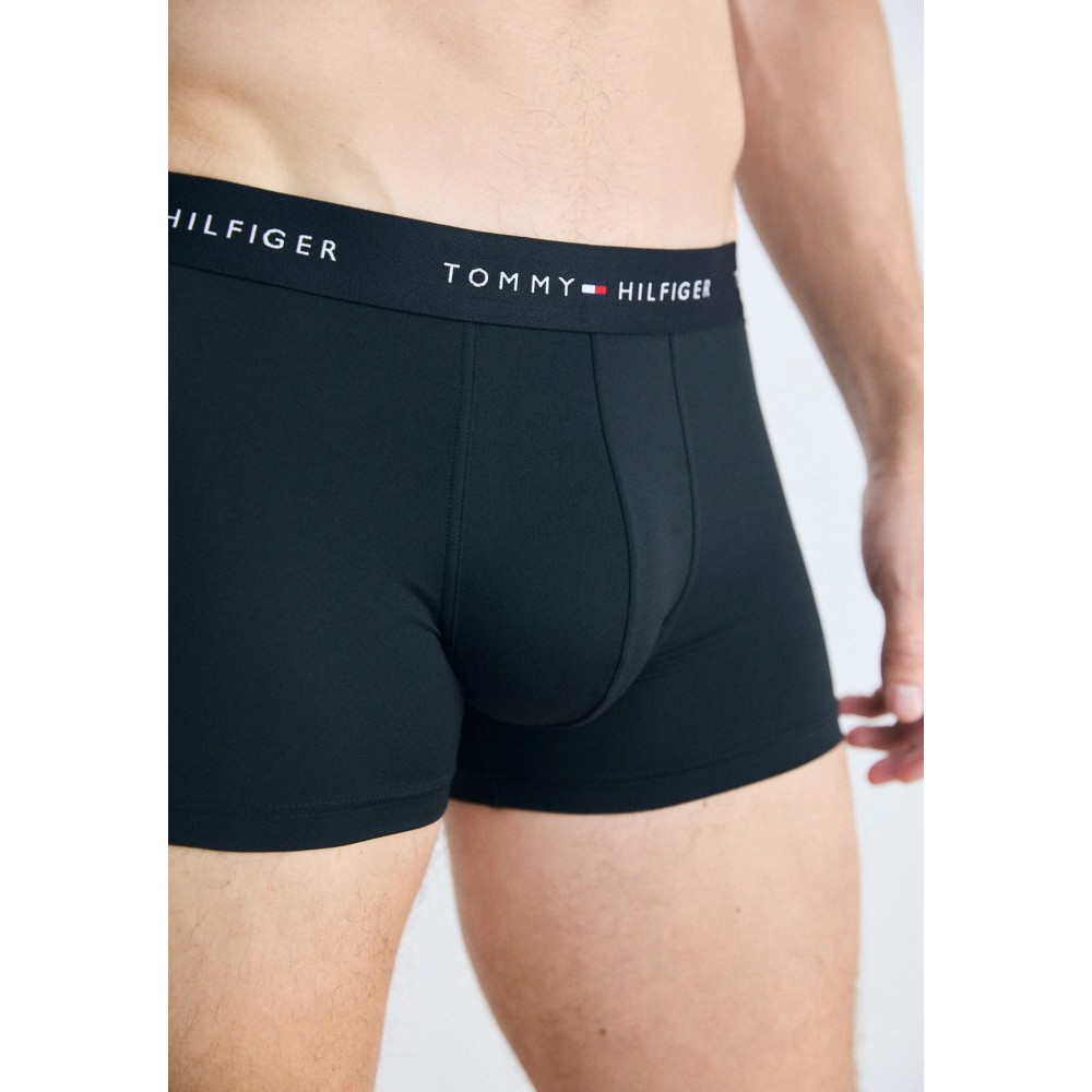 Tommy Hilfiger UM0UM03890-0R7 3pcs, Ανδρικά μπόξερ Signature Repeat Logo Waistband Trunks , ΜΑΥΡΟ