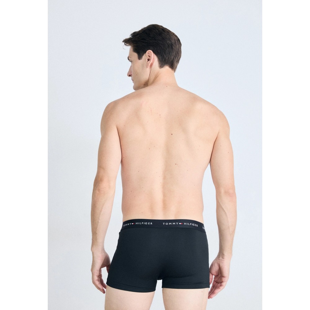 Tommy Hilfiger UM0UM03890-0R7 3pcs, Ανδρικά μπόξερ Signature Repeat Logo Waistband Trunks , ΜΑΥΡΟ