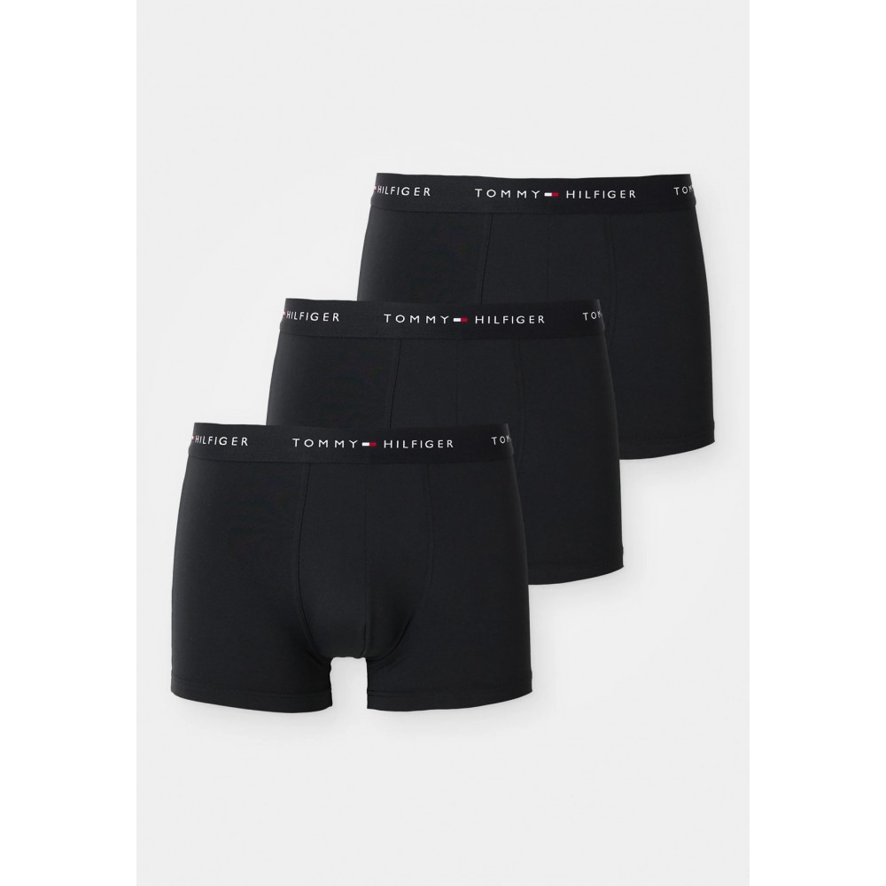 Tommy Hilfiger UM0UM03890-0R7 3pcs, Ανδρικά μπόξερ Signature Repeat Logo Waistband Trunks , ΜΑΥΡΟ