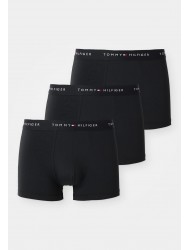 Tommy Hilfiger UM0UM03890-0R7 3pcs, Ανδρικά μπόξερ Signature Repeat Logo Waistband Trunks , ΜΑΥΡΟ