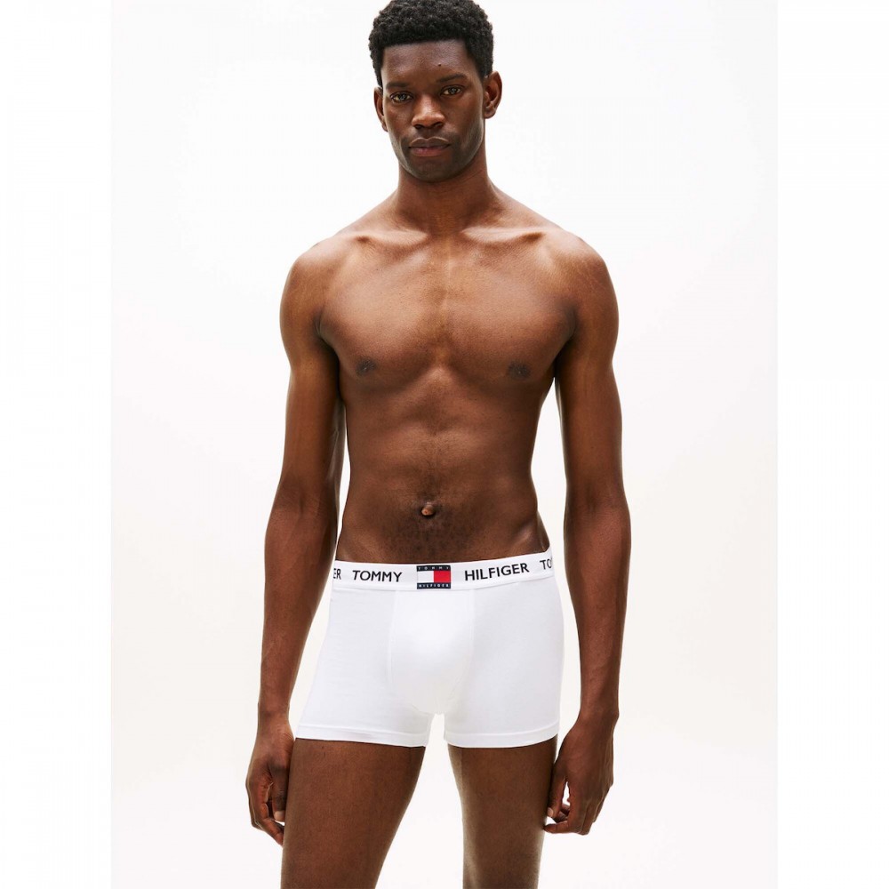 Tommy Hilfiger UM0UM03835-0TH, Ανδρικά Μπόξερ 3 τεμ. με λογοτυπο, ΑΣΠΡΟ