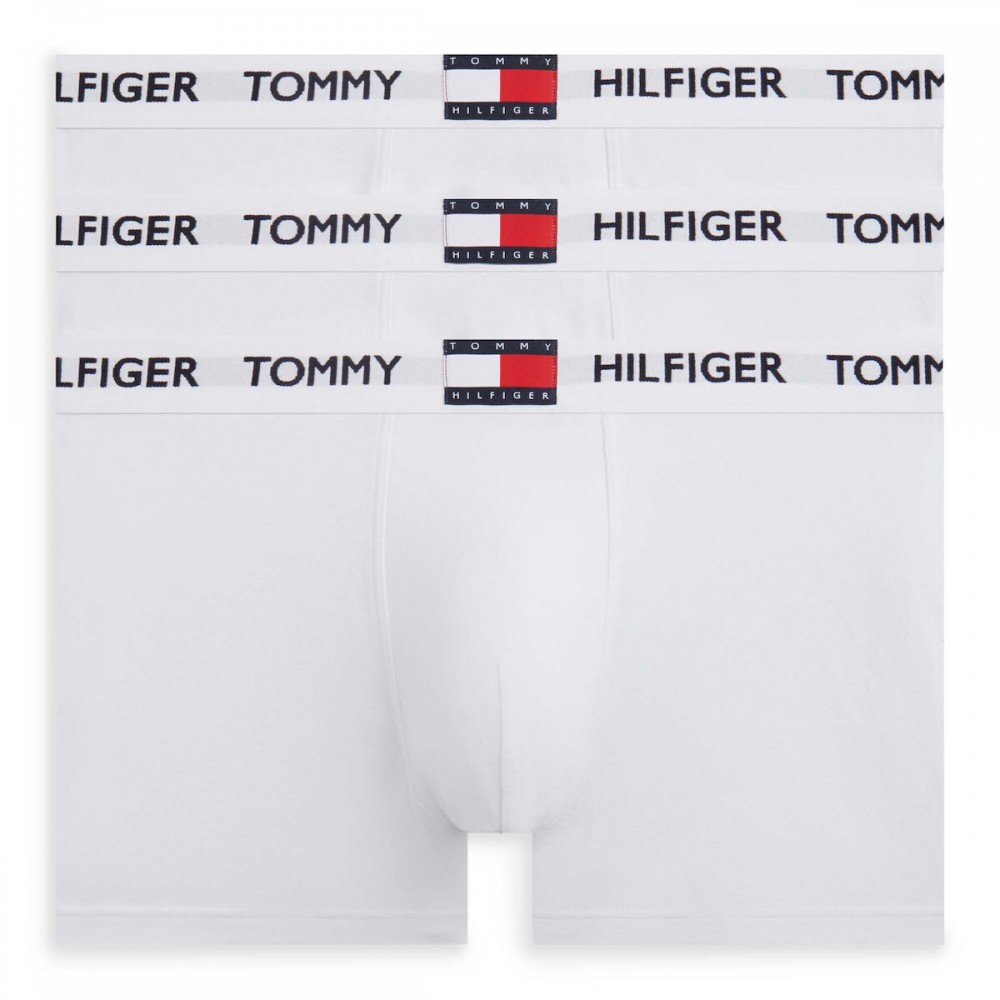Tommy Hilfiger UM0UM03835-0TH, Ανδρικά Μπόξερ 3 τεμ. με λογοτυπο, ΑΣΠΡΟ