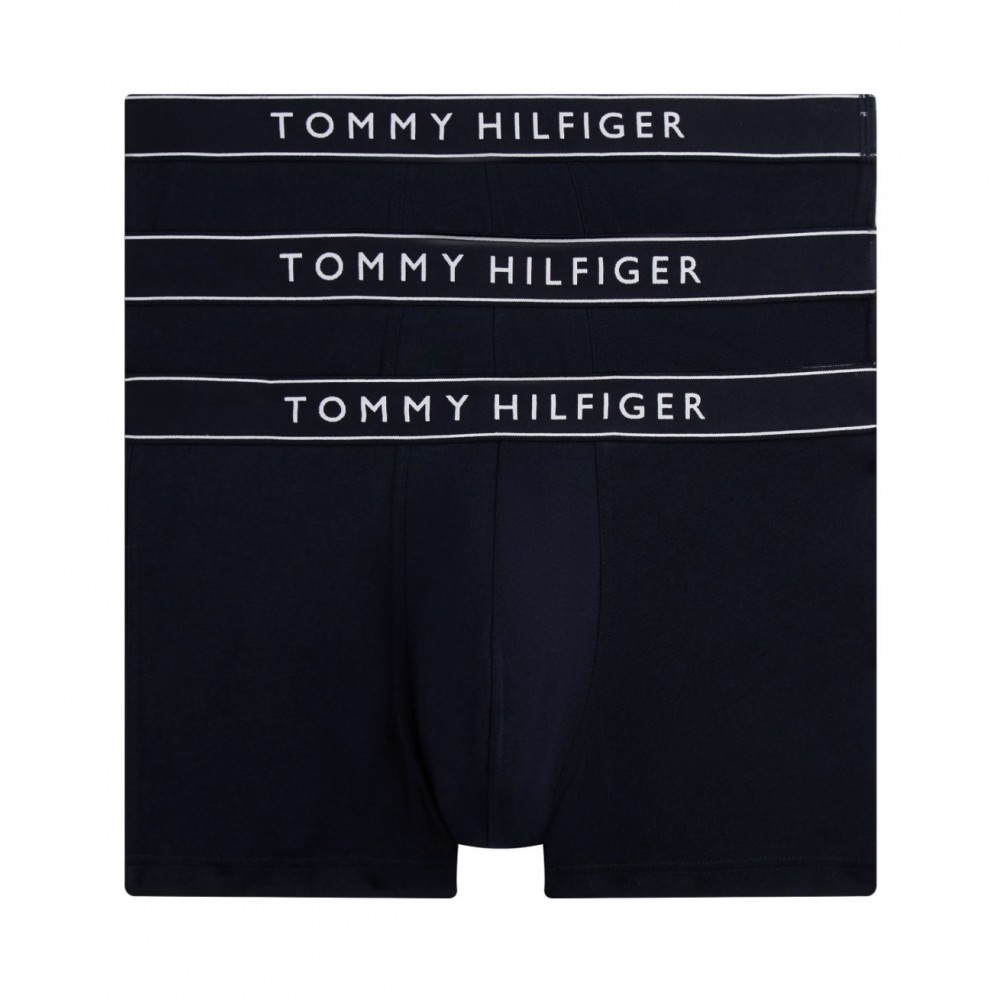 Tommy Hilfiger UM0UM03882-0WE 3pcs Trunk , Ανδρικά μπόξερ Σετ 3 τεμ. ΜΑΥΡΟ