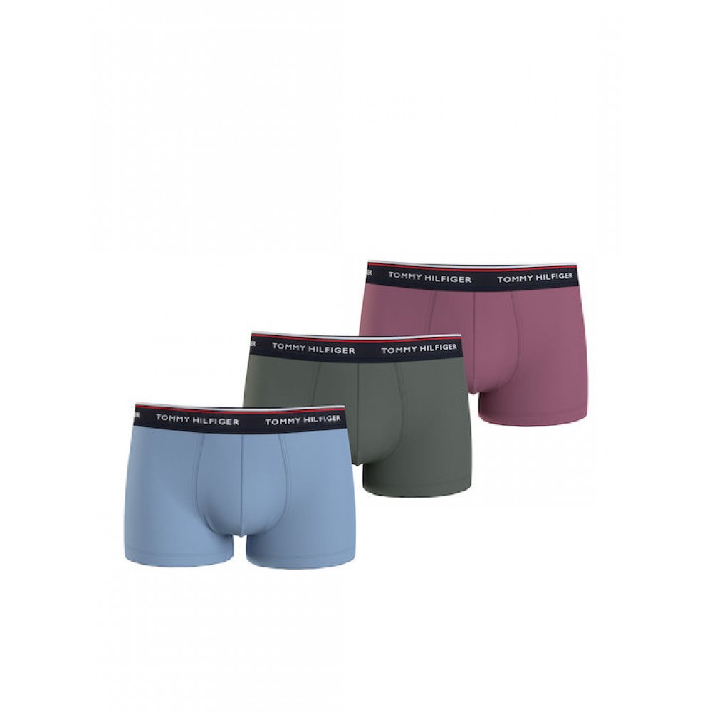 Ανδρικό Boxer TOMMY HILFIGER Premium Essentials 3pack Trunk 1U87903842-0XV, MULTI COLOR