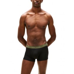 Tommy Hilfiger UM0UM03890-0YY 3pcs, Ανδρικά μπόξερ Signature Repeat Logo Waistband Trunks , ΜΑΥΡΟ