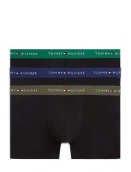 Tommy Hilfiger UM0UM03890-0YY 3pcs, Ανδρικά μπόξερ Signature Repeat Logo Waistband Trunks , ΜΑΥΡΟ