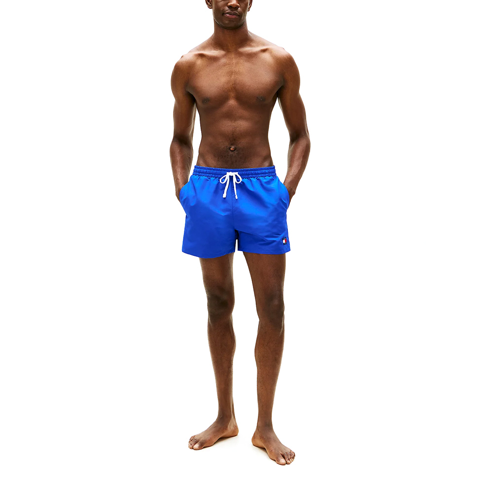 Tommy Hilfiger UM0UM03852-C8O,  Medium Drawstring Ανδρικό Μαγιό με εξώραφα, ΜΠΛΕ