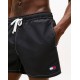 Tommy Hilfiger UM0UM03852-BDS,  Medium Drawstring Ανδρικό Μαγιό με εξώραφα, ΜΑΥΡΟ