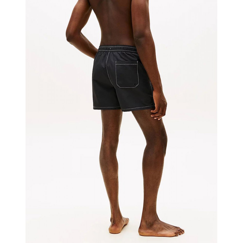 Tommy Hilfiger UM0UM03852-BDS,  Medium Drawstring Ανδρικό Μαγιό με εξώραφα, ΜΑΥΡΟ