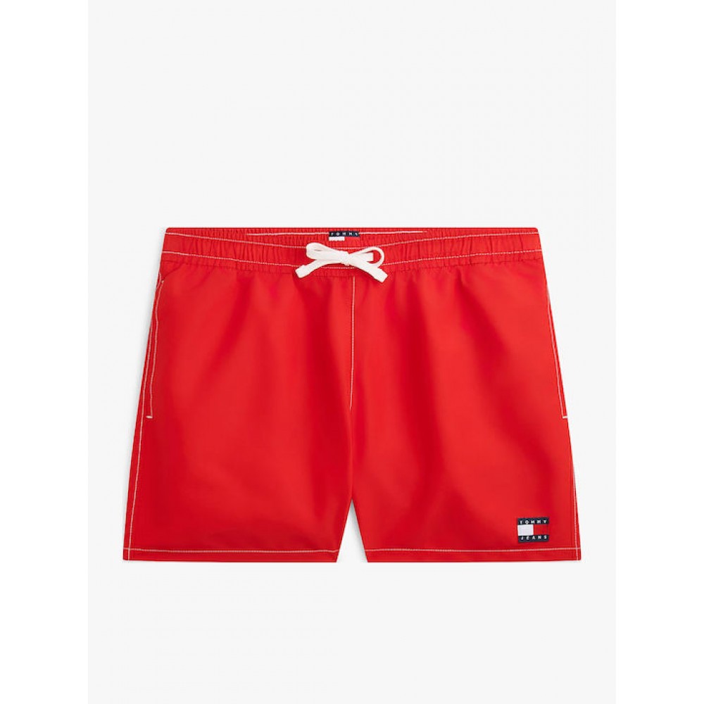 Tommy Hilfiger UM0UM03852-XNL,  Medium Drawstring Ανδρικό Μαγιό με εξώραφα, KOKKINO