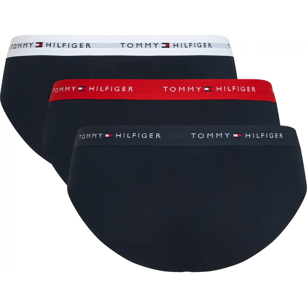 TOMMY HILFIGER UM0UM03876-0XP, Ανδρικά Βαμβακερά Σλιπ 3 pack, ΜΑΥΡΟ