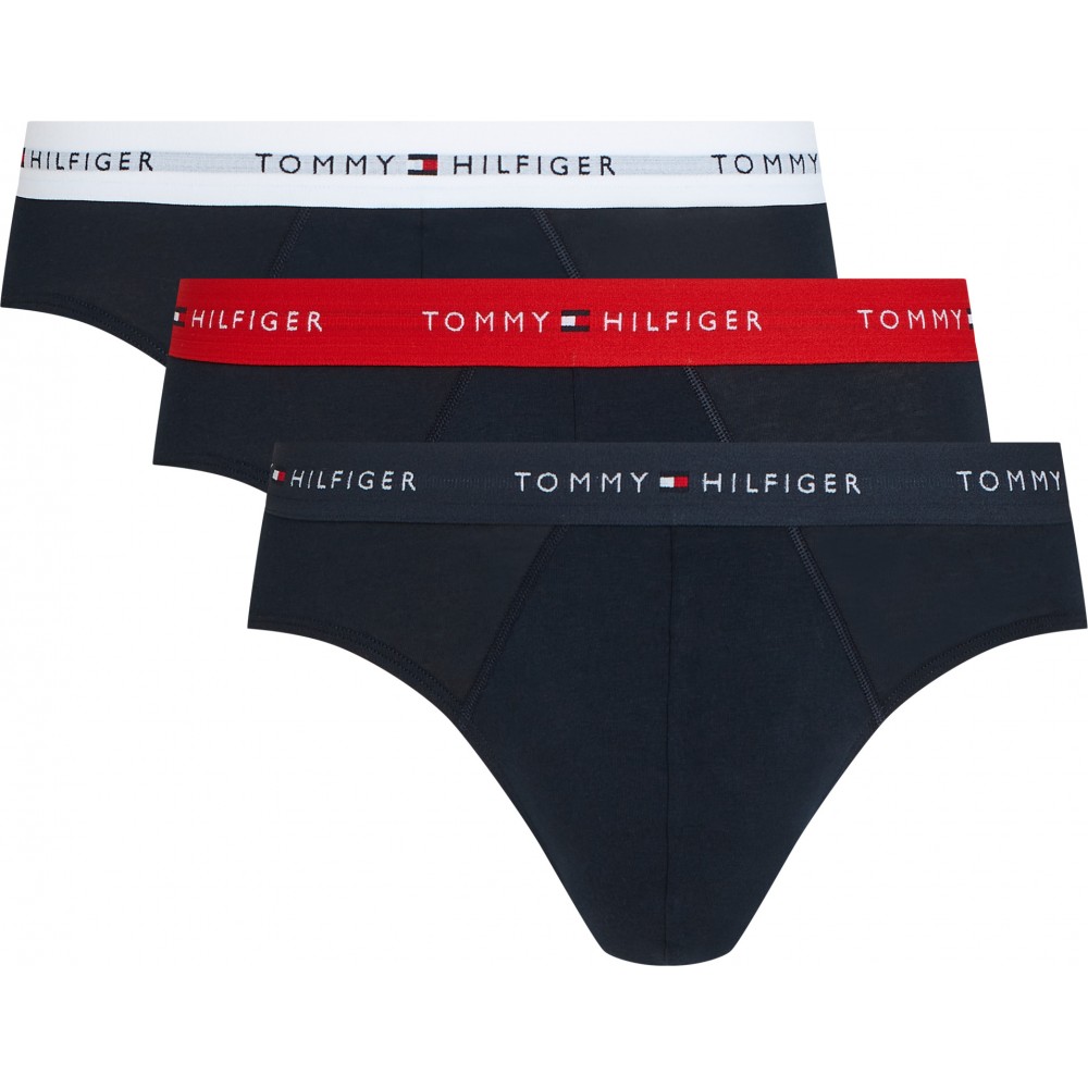 TOMMY HILFIGER UM0UM03876-0XP, Ανδρικά Βαμβακερά Σλιπ 3 pack, ΜΑΥΡΟ