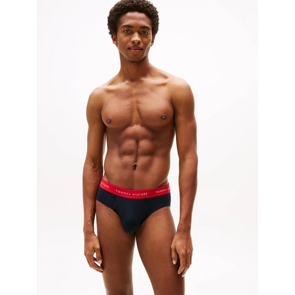 TOMMY HILFIGER UM0UM03876-0XP, Ανδρικά Βαμβακερά Σλιπ 3 pack, ΜΑΥΡΟ