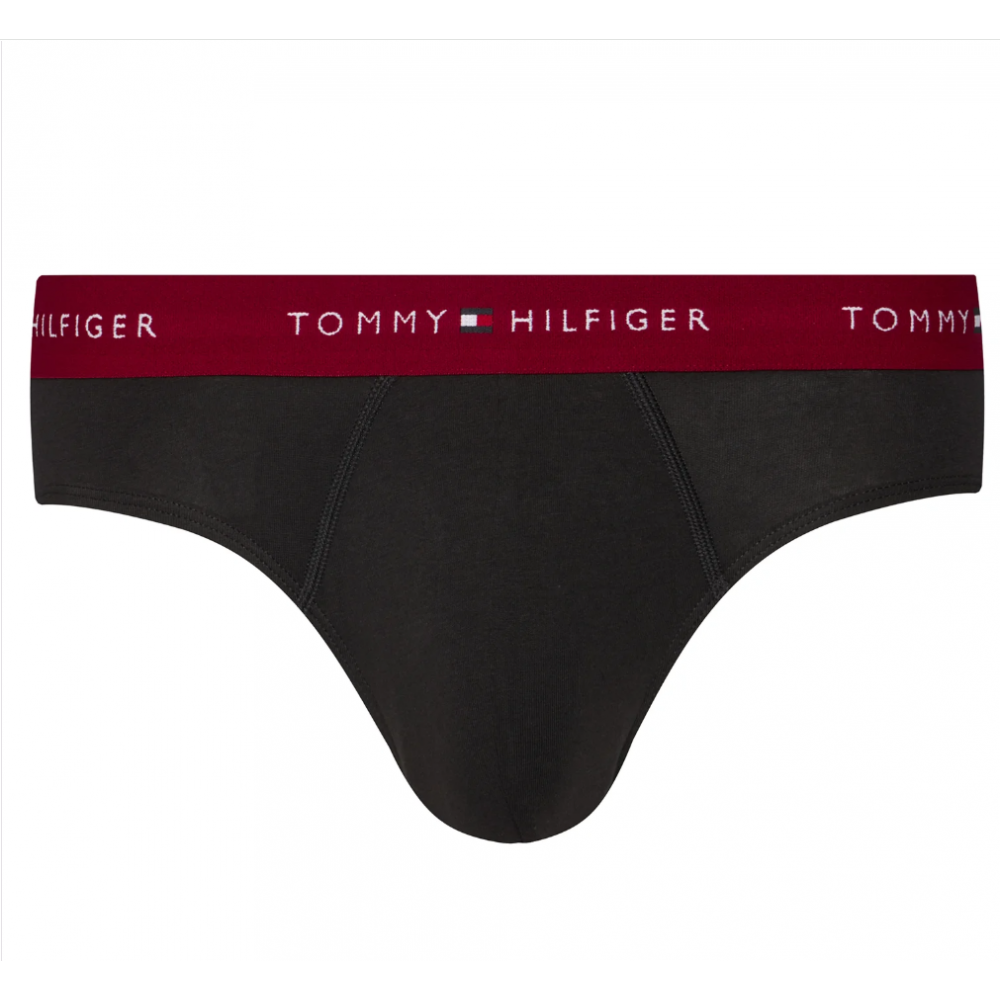 TOMMY HILFIGER UM0UM03876-0SW, Ανδρικά Βαμβακερά Σλιπ 3 pack, ΜΑΥΡΟ