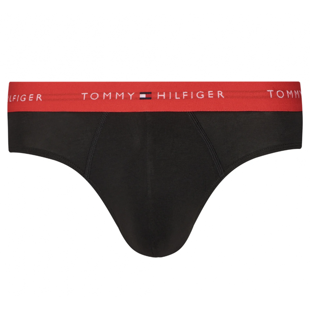 TOMMY HILFIGER UM0UM03876-0SW, Ανδρικά Βαμβακερά Σλιπ 3 pack, ΜΑΥΡΟ