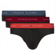 TOMMY HILFIGER UM0UM03876-0SW, Ανδρικά Βαμβακερά Σλιπ 3 pack, ΜΑΥΡΟ