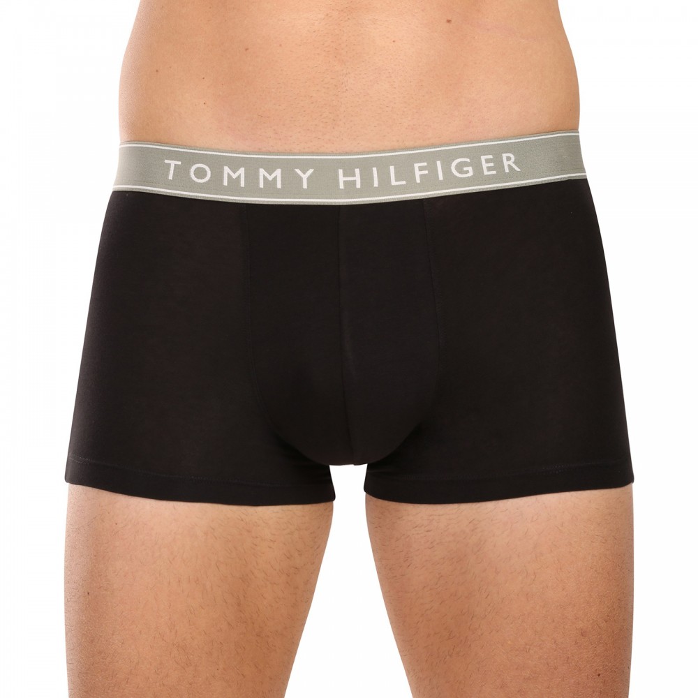 Tommy Hilfiger UM0UM03881-06I, Ανδρικά Μπόξερ Essential Logo Waistband  Trunks,  ΜΑΥΡΟ