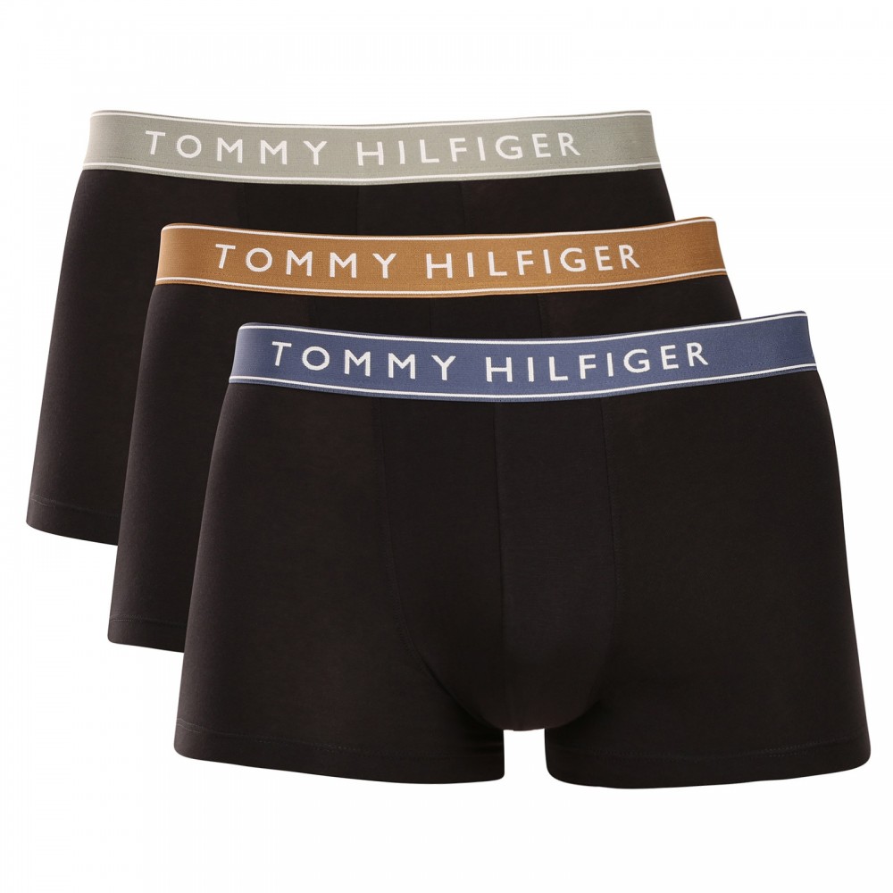 Tommy Hilfiger UM0UM03881-06I, Ανδρικά Μπόξερ Essential Logo Waistband  Trunks,  ΜΑΥΡΟ