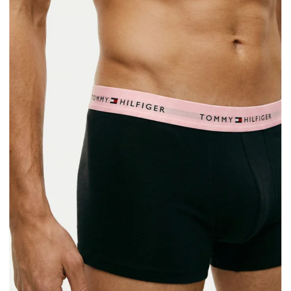 Tommy Hilfiger UM0UM03890-0SX 3p WB Trunk , Ανδρικά μπόξερ Σετ 3 τεμ. ΜΑΥΡΟ