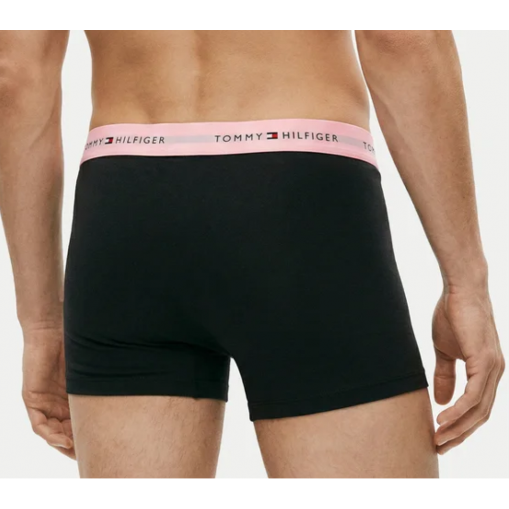 Tommy Hilfiger UM0UM03890-0SX 3p WB Trunk , Ανδρικά μπόξερ Σετ 3 τεμ. ΜΑΥΡΟ