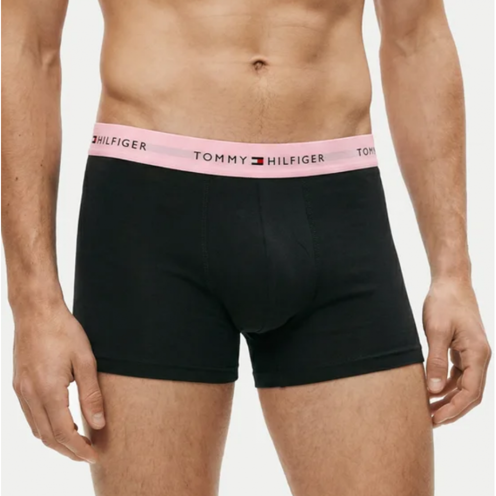 Tommy Hilfiger UM0UM03890-0SX 3p WB Trunk , Ανδρικά μπόξερ Σετ 3 τεμ. ΜΑΥΡΟ