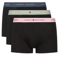 Tommy Hilfiger UM0UM03890-0SX 3p WB Trunk , Ανδρικά μπόξερ Σετ 3 τεμ. ΜΑΥΡΟ