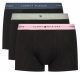 Tommy Hilfiger UM0UM03890-0SX 3p WB Trunk , Ανδρικά μπόξερ Σετ 3 τεμ. ΜΑΥΡΟ