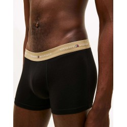 Tommy Hilfiger UM0UM03890-0YY 3pcs, Ανδρικά μπόξερ Signature Repeat Logo Waistband Trunks , ΜΑΥΡΟ