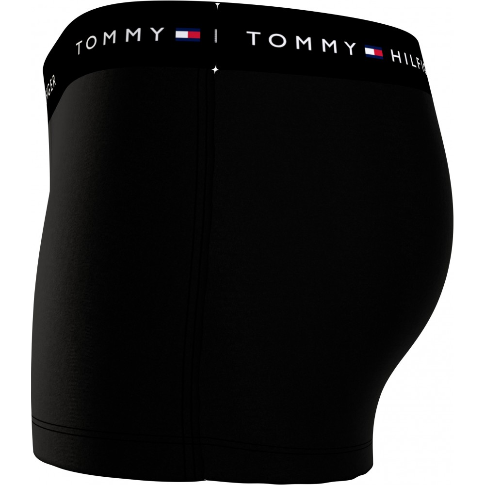 Tommy Hilfiger Plus Size UM0UM03897-0WE 3p WB Trunk , Ανδρικά μπόξερ Σετ 3 τεμ. ΜΑΥΡΟ