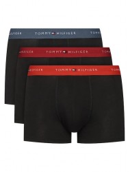 Tommy Hilfiger Plus Size UM0UM03897-0SW 3p WB Trunk , Ανδρικά μπόξερ Σετ 3 τεμ. ΜΑΥΡΟ
