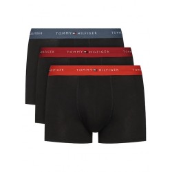 Tommy Hilfiger Plus Size UM0UM03897-0SW 3p WB Trunk , Ανδρικά μπόξερ Σετ 3 τεμ. ΜΑΥΡΟ