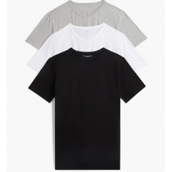 Tommy Hilfiger UM0UM03929-0XS, Ανδρικά T-Shirts 3p. V-Neck Short Sleeve Tee Stretch Cotton, MULTI COLOR