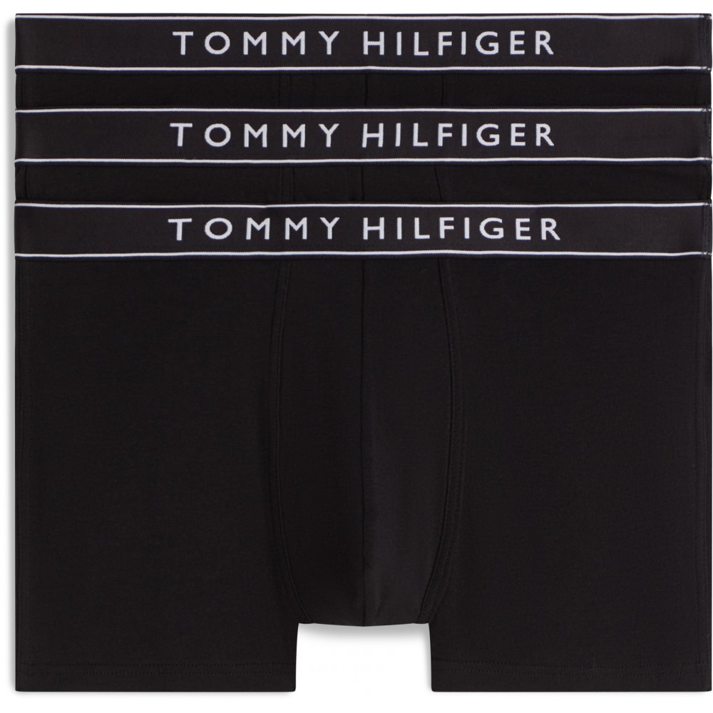 Tommy Hilfiger UM0UM03882-0WE 3pcs Trunk , Ανδρικά μπόξερ Σετ 3 τεμ. ΜΑΥΡΟ