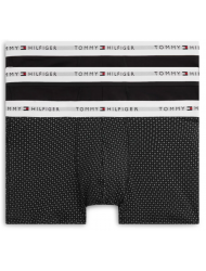 Tommy Hilfiger UM0UM03891-0WF 3pcs Trunk Print , Ανδρικά μπόξερ Σετ 3 τεμ. ΜΑΥΡΟ
