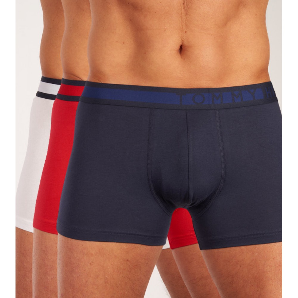 Tommy Hilfiger Trunk UM0UM01234-OXY,  3 pack ΜΠΛΕ-ΚΟΚΚΙΝΟ-ΑΣΠΡΟ