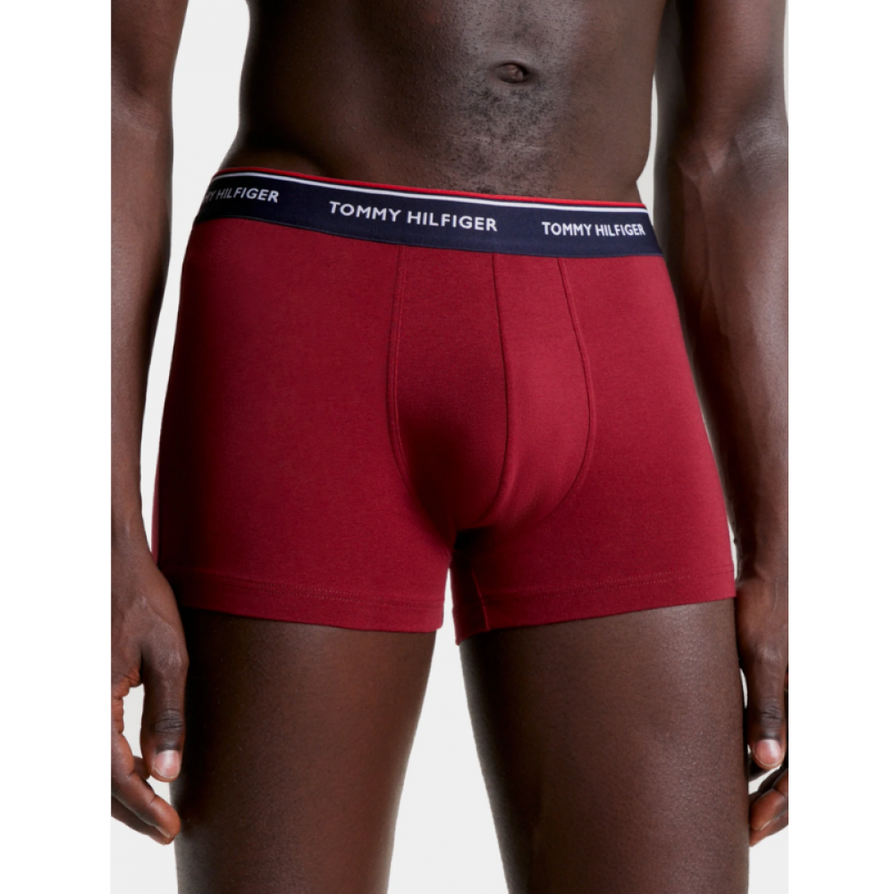 Ανδρικό Boxer TOMMY HILFIGER Premium Essentials 3pack Trunk 1U87903842-0YY  D.Sky/Dark Ash/Rouge